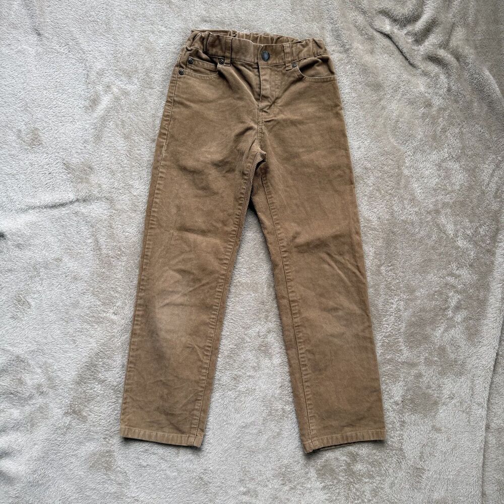 Janie and Jack Boys Corduroy Pants Size 7 Brown Gently Used